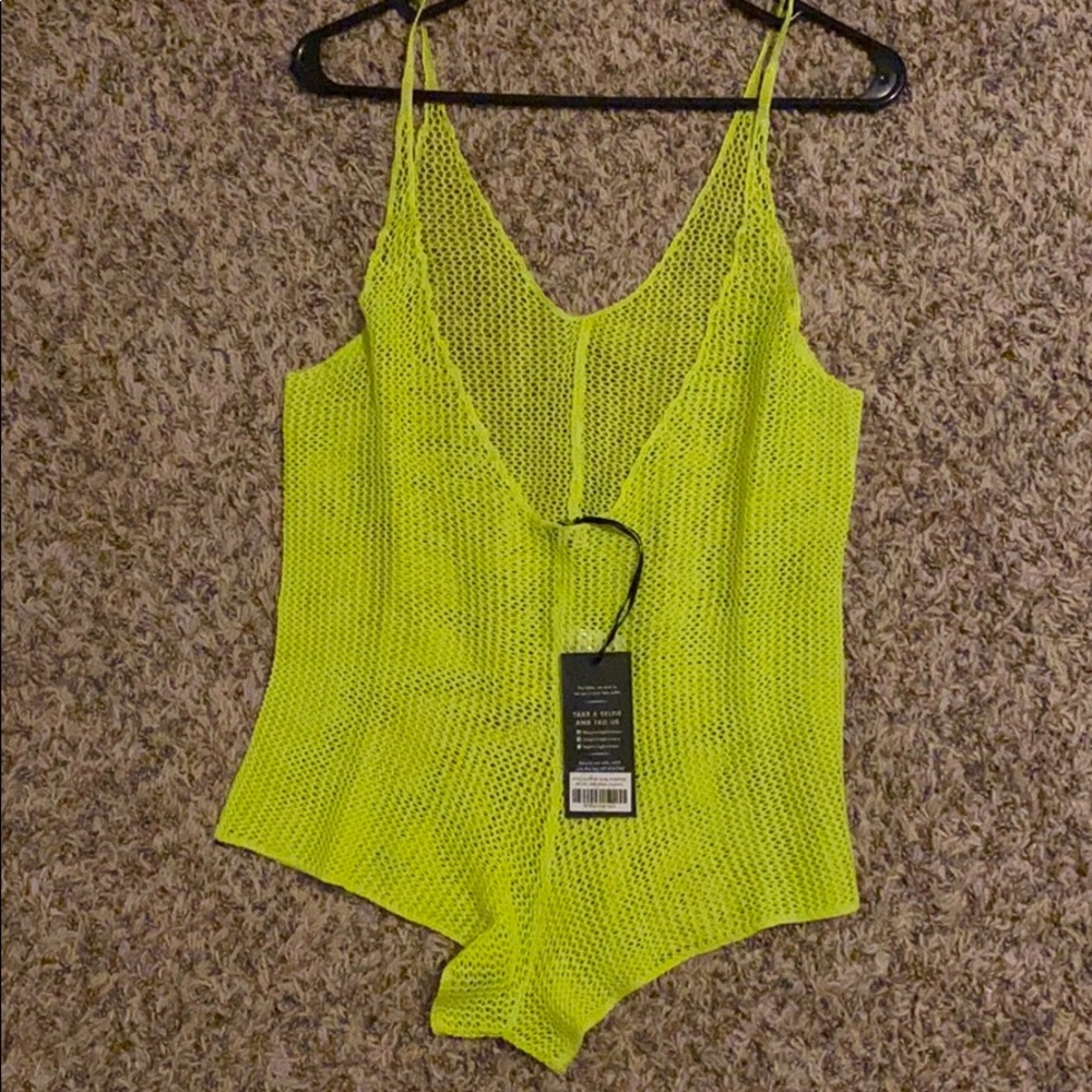 Neon lime romper - Picture 3 of 4